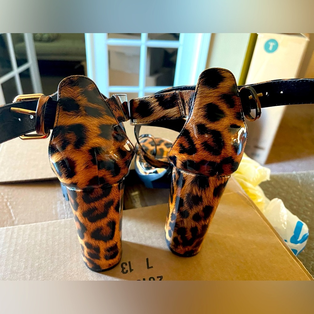 Animal print sandals